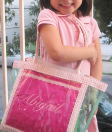 Custom Lettering applied to Tote